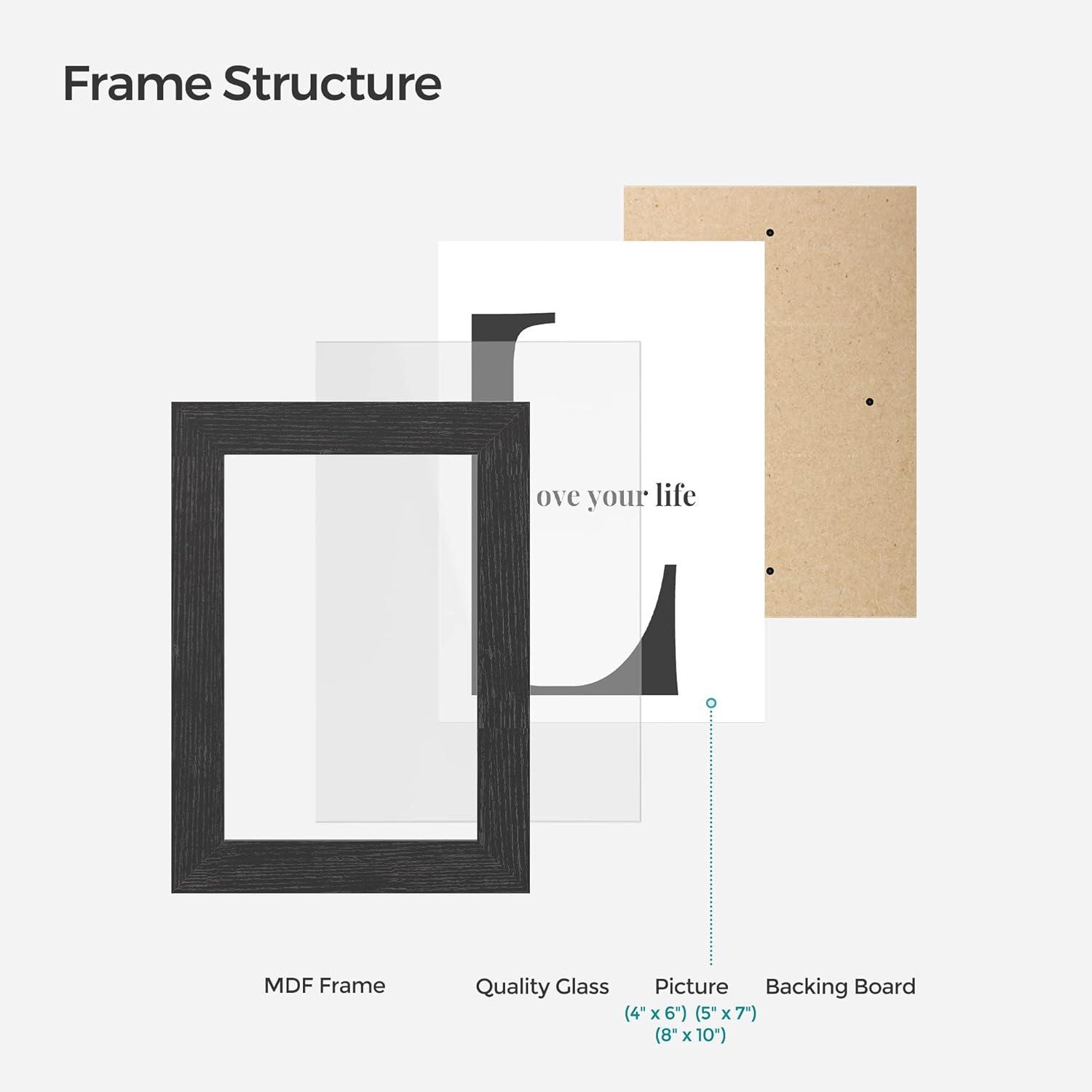 Picture Frames, Collage Picture Frames Set of 10, Two 8x10, Four 5x7, Four 4x6, Photo Frame