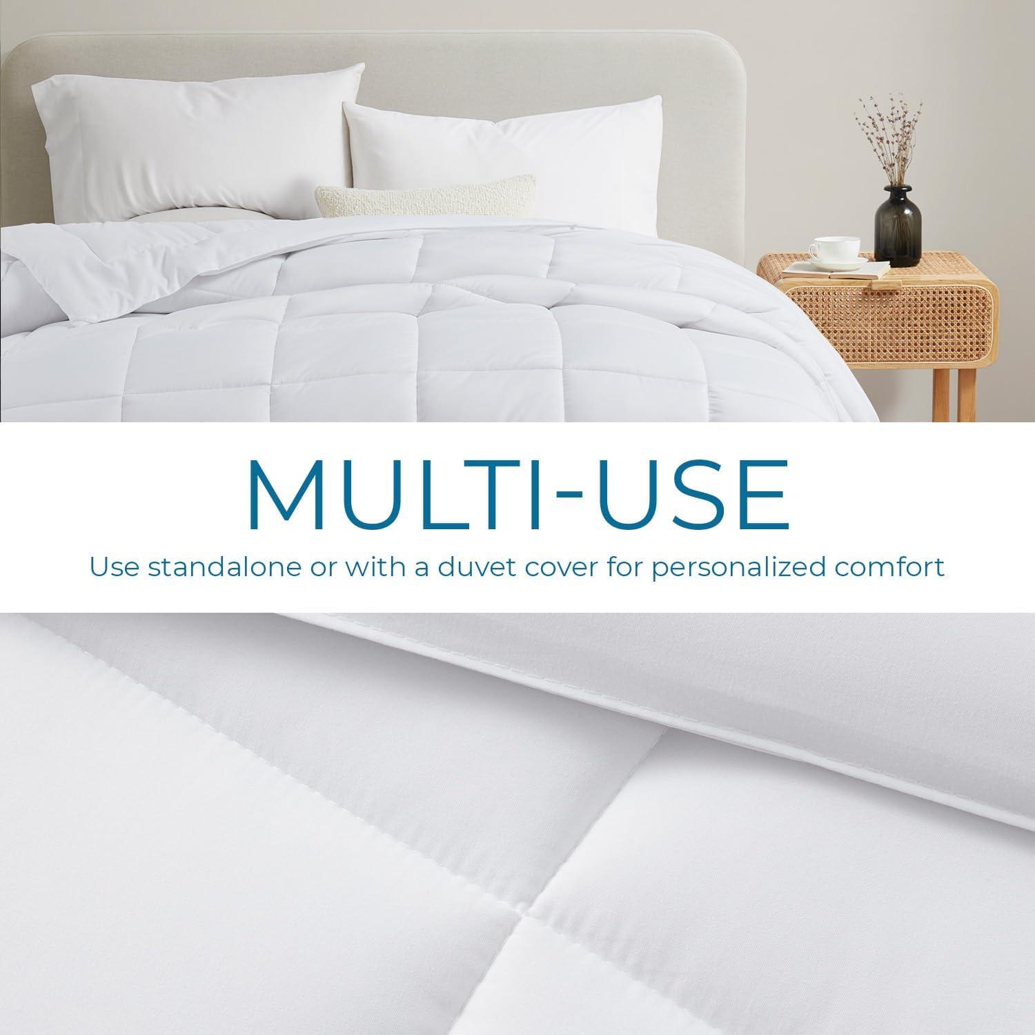 Nestl Premium Quilted Down Alternative Comforter with Corner Tabs, All Season Comforter Duvet Inserts