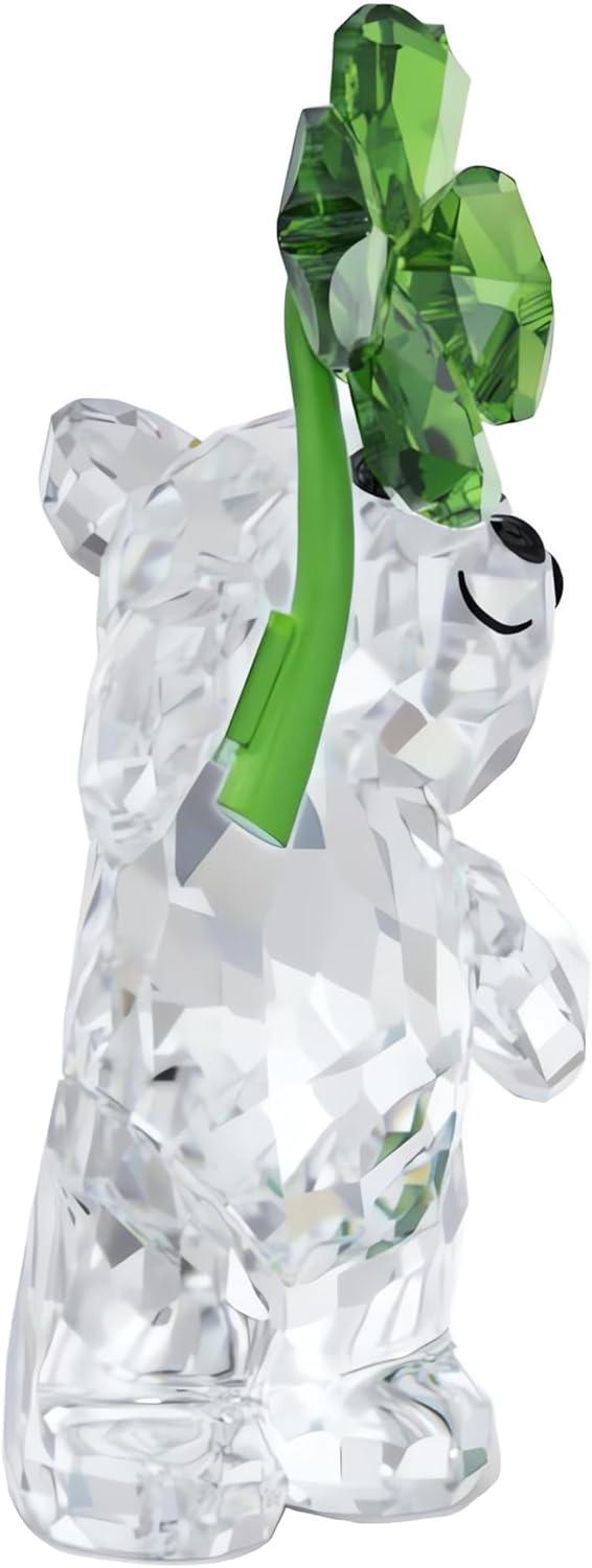 Kris Bear Crystal Figurine with Green Clover