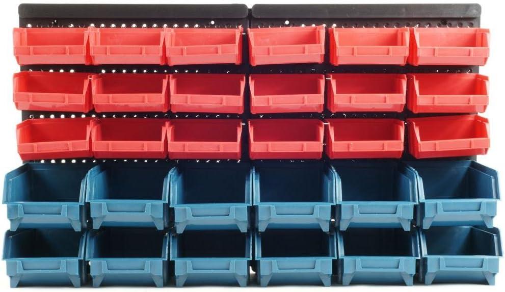 Stalwart Wall-Mounted Garage Storage Bins for Garage Organization, Craft Supply Storage, Tool Box Organizer