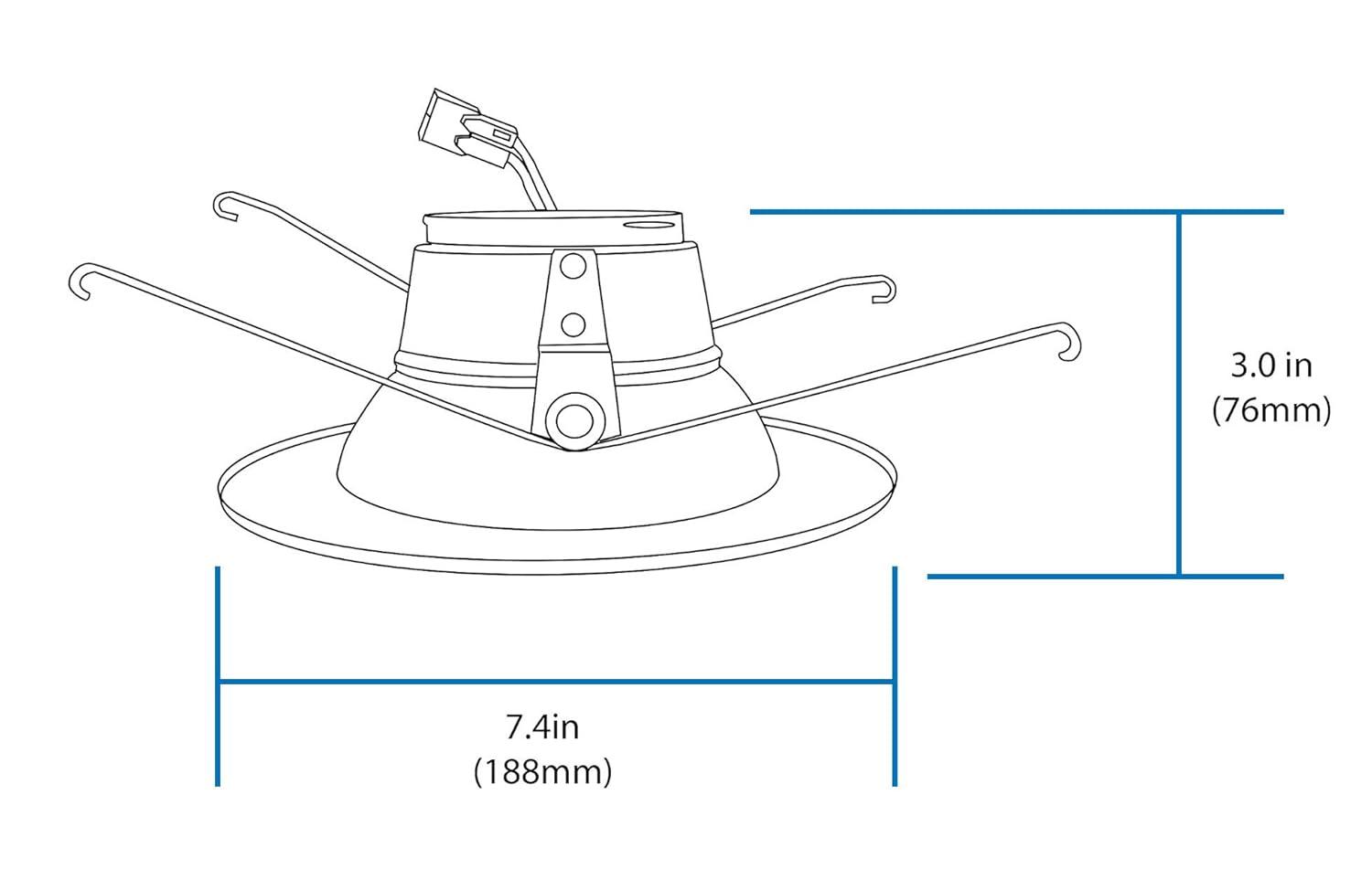 NICOR Lighting DLR565081204KWH 6'' Dimmable LED Retrofit Recessed Lighting Kit