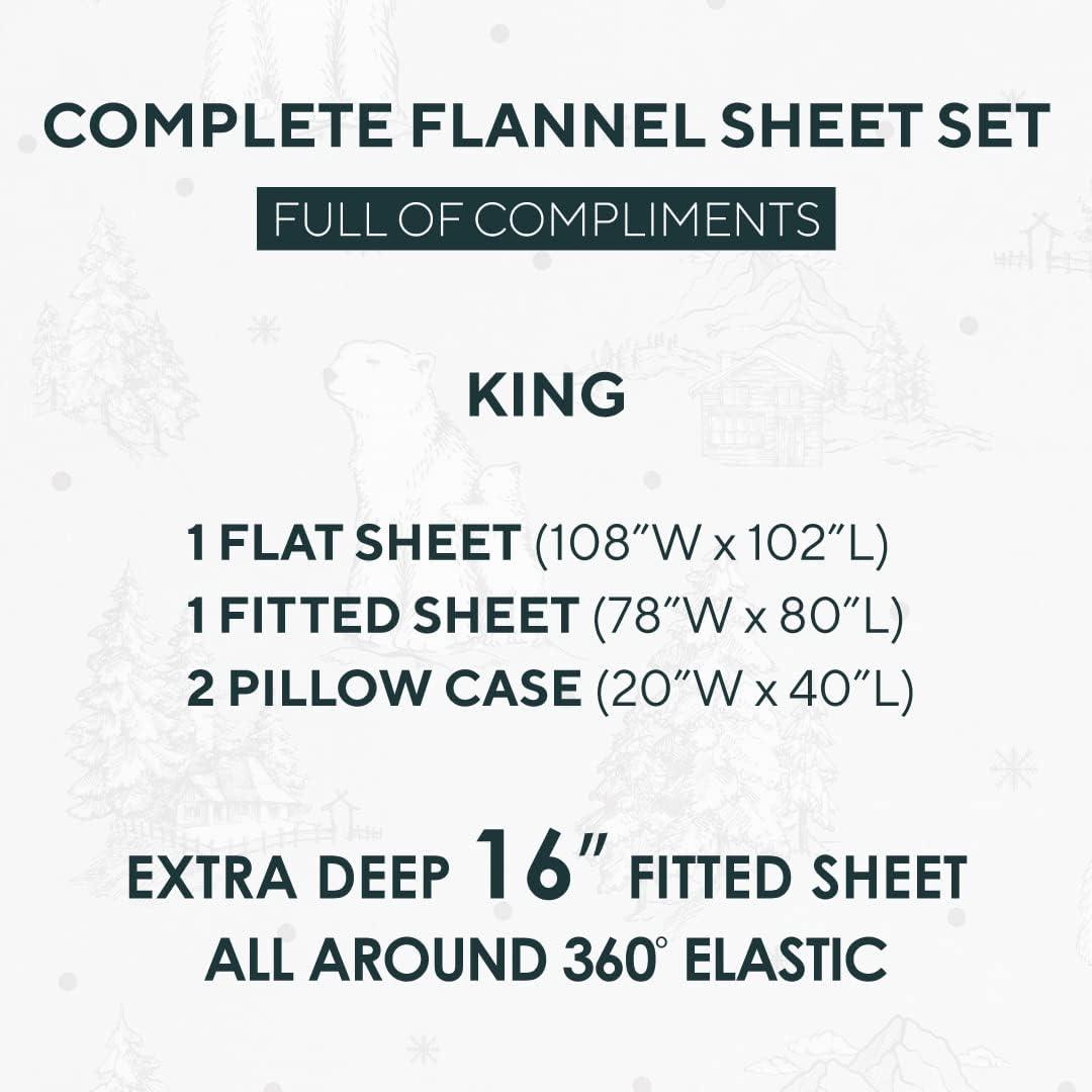 Enviohome Colyt 100% Cotton Flannel Sheet Set