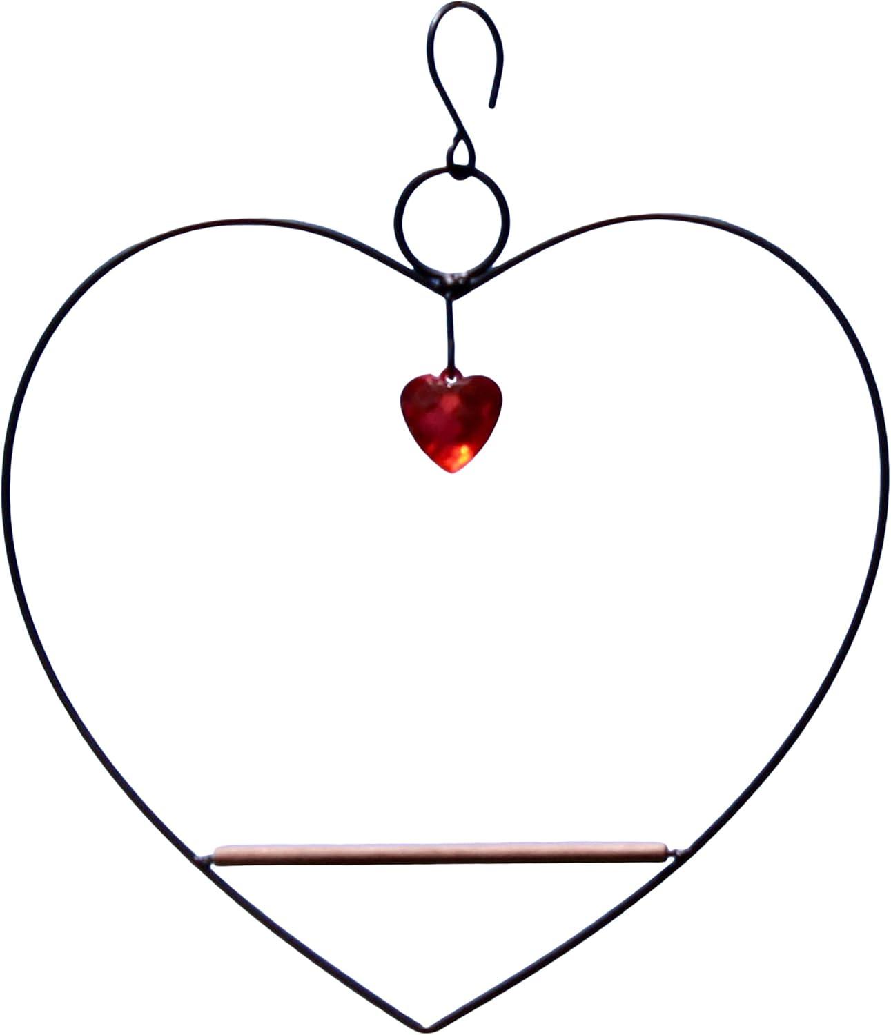 Songbird Essentials Hummingbird Swing for Hummingbird Feeder Copper Heart Metal