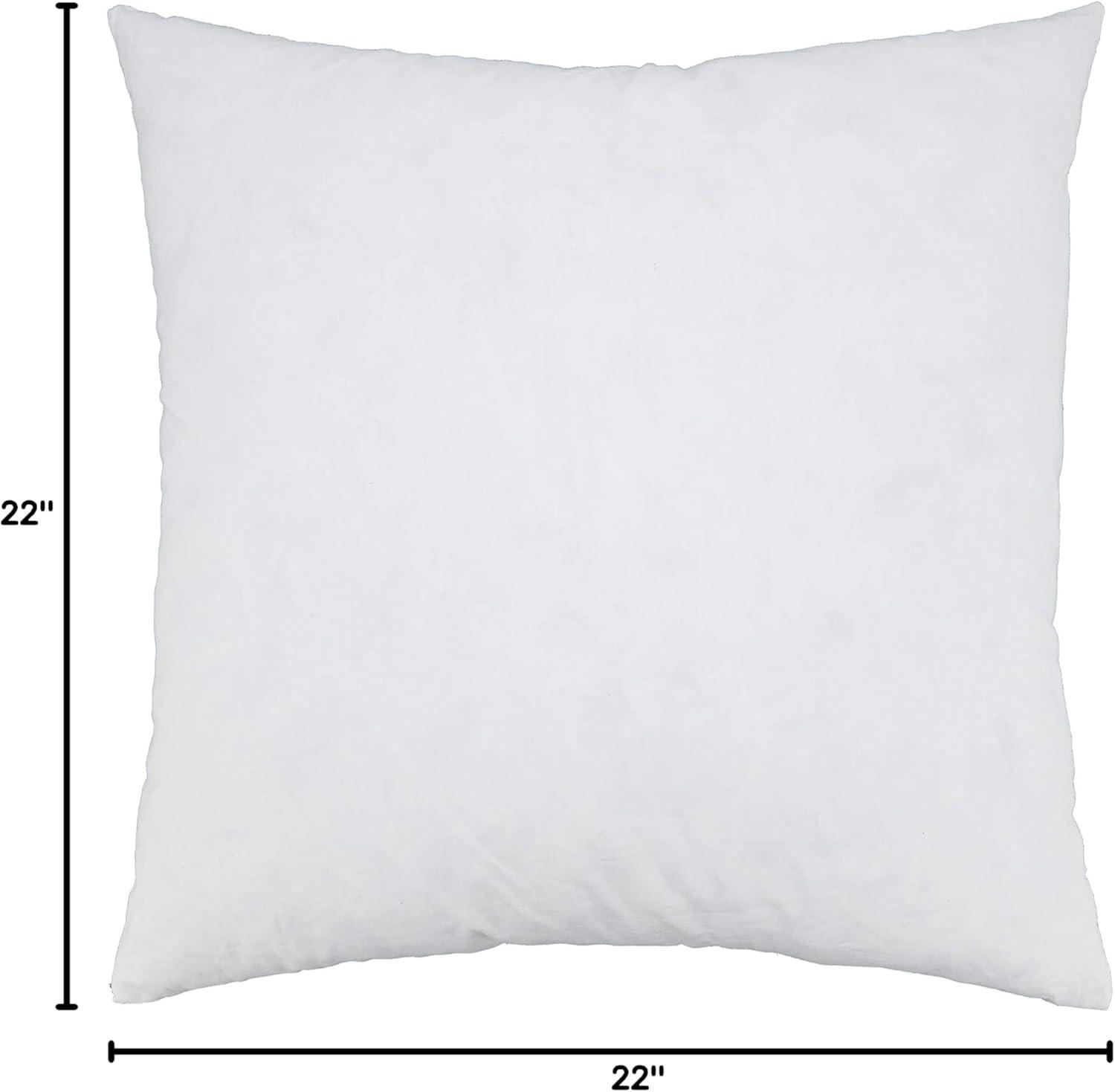 Saro Lifestyle  22 in. Down Feather Pillow Insert, White