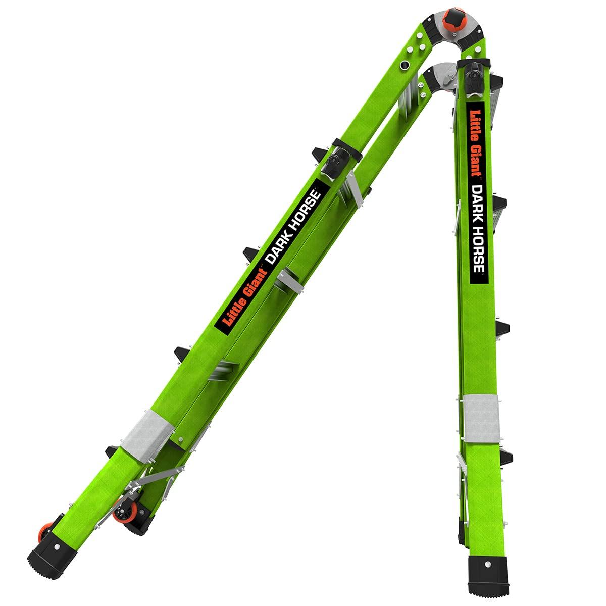Little Giant Ladder Systems Multipurpose Dark Horse Ladder, 4 to 7 ft, Fiberglass Multi-color