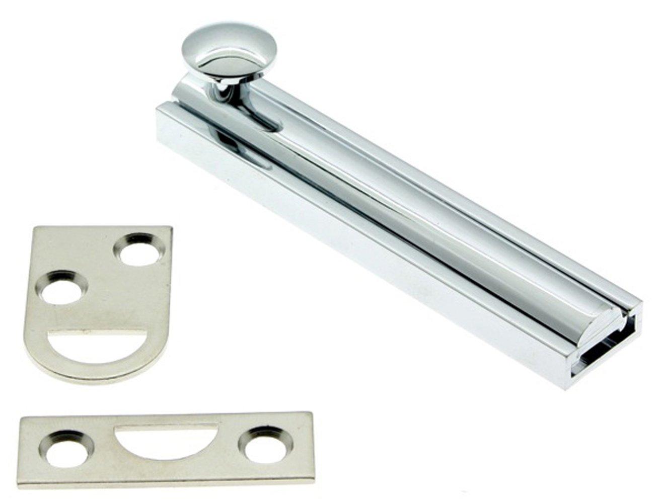 Polished Chrome 3" Solid Brass Surface Bolt