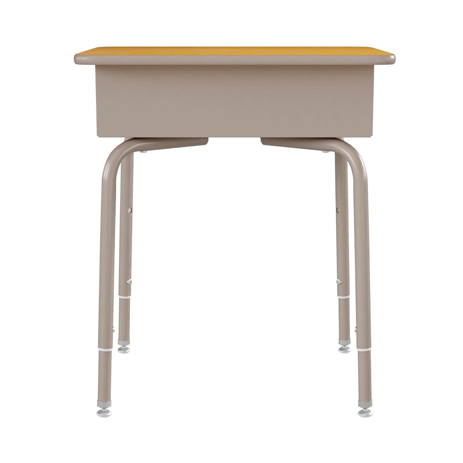 Flash Furniture Goddard Height-Adjustable Open Front Student Desk with Metal Book Box