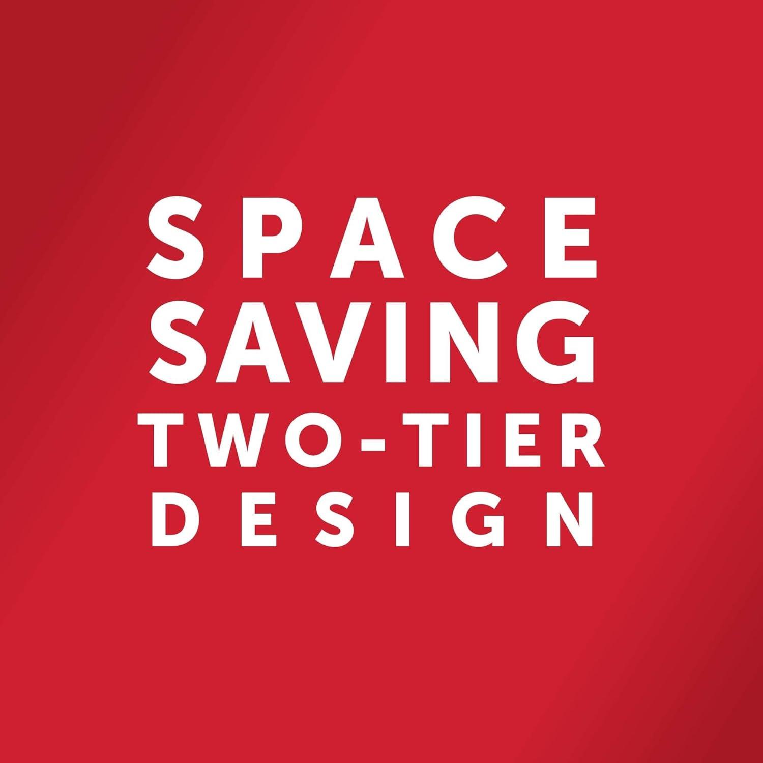 Chrome Two-Tier Revolving Spice Rack with 16 Organic Spices