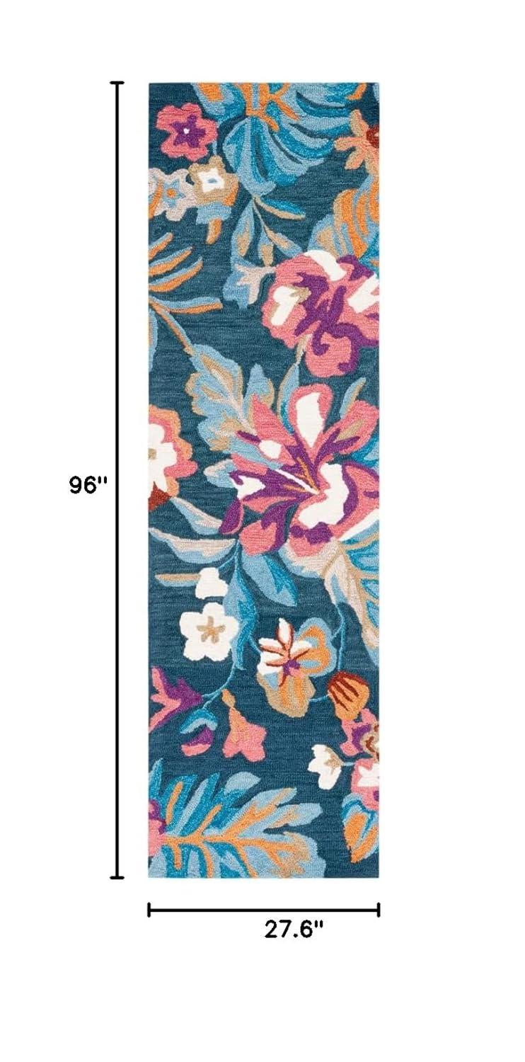 Jardin JAR152 Hand Tufted Runner Rug - Blue/Pink - 2'3"x8' - Safavieh.
