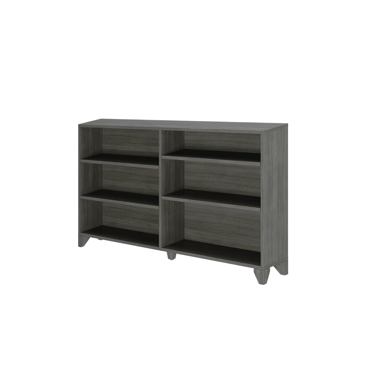 Max & Lily Classic 6-Shelf Bookcase, Solid Wood Bookcase for Kids Bedroom/Playroom, Clay