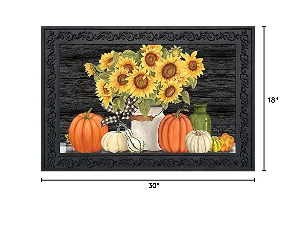 Briarwood Lane Fall Doormat 30x18 Indoor Outdoor Fall's Glory Floral For Fall Doormat