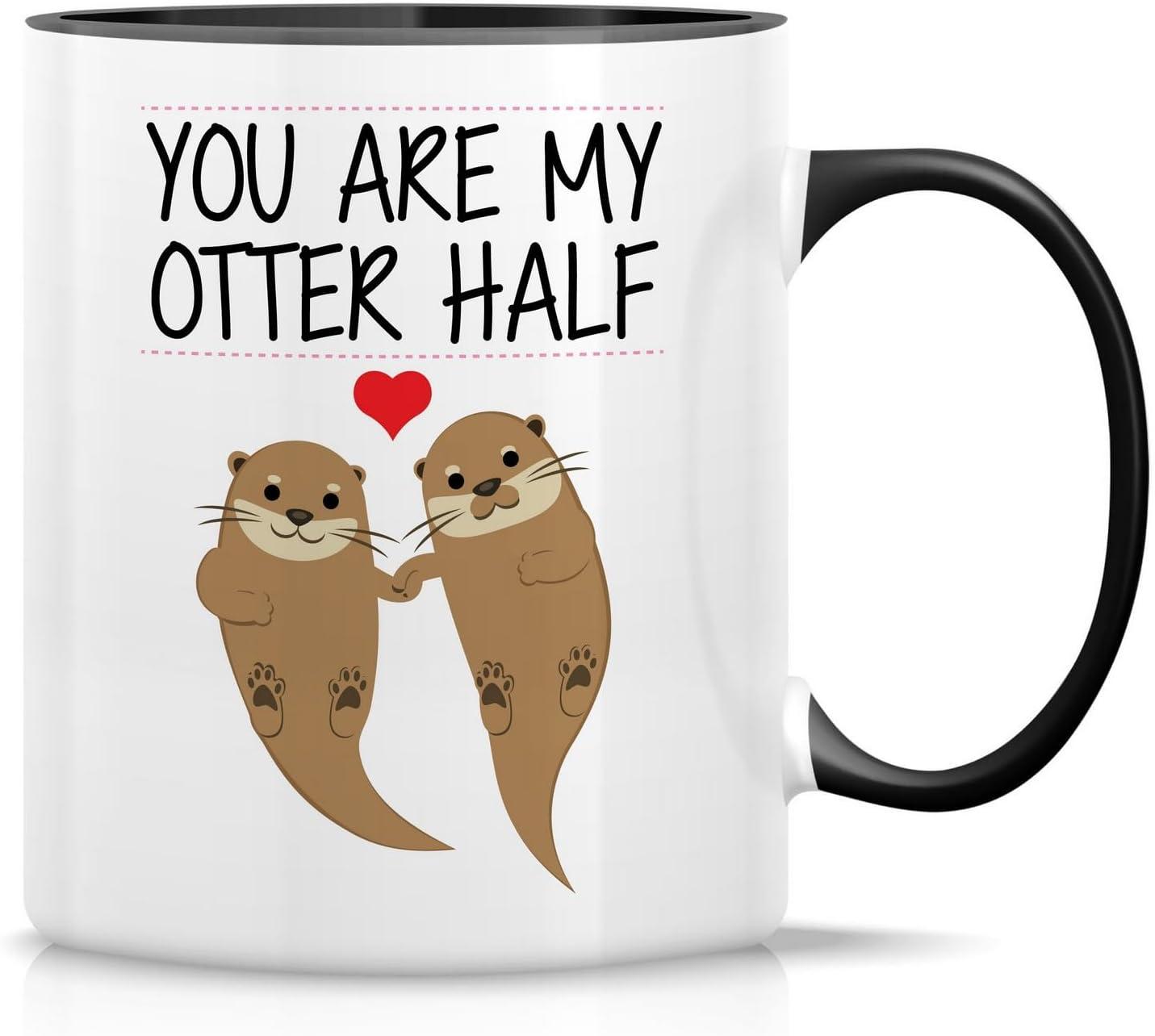 Funny Coffee Mugs 11 Oz, You're My Otter Half Mug Ceramic Coffee Mug Tea Cup Unique Birthday and Holiday Gifts