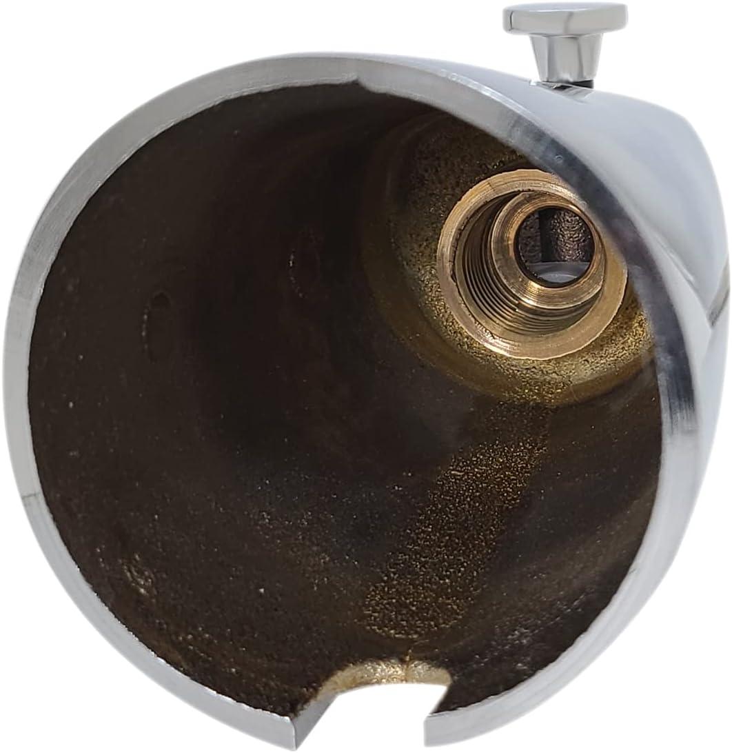 5-1/2" Reach Brass Wall Mount Tub Spout with Nose Diverter