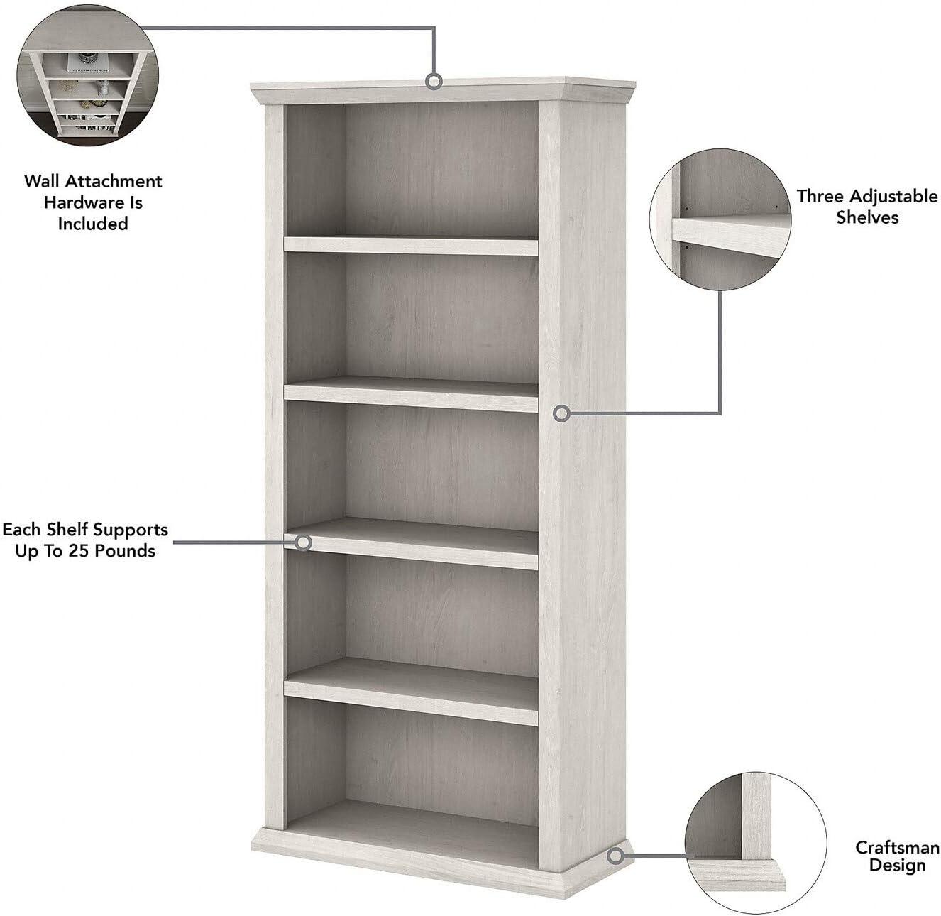 Bush Furniture Fairview 60W L Shaped Desk with Drawers and Storage Cabinet, Gray