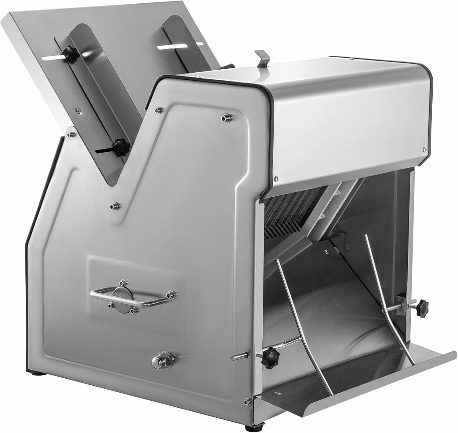 VEVOR Commercial Toast Bread Slicer 12mm Thickness, Electric Bread Cutting Machine 31 Pcs, Commercial Bakery Bread Slicer,110V Toast Cutter Cutting Machine, Bread Cutter for Bread Sheet Cutter Cutting