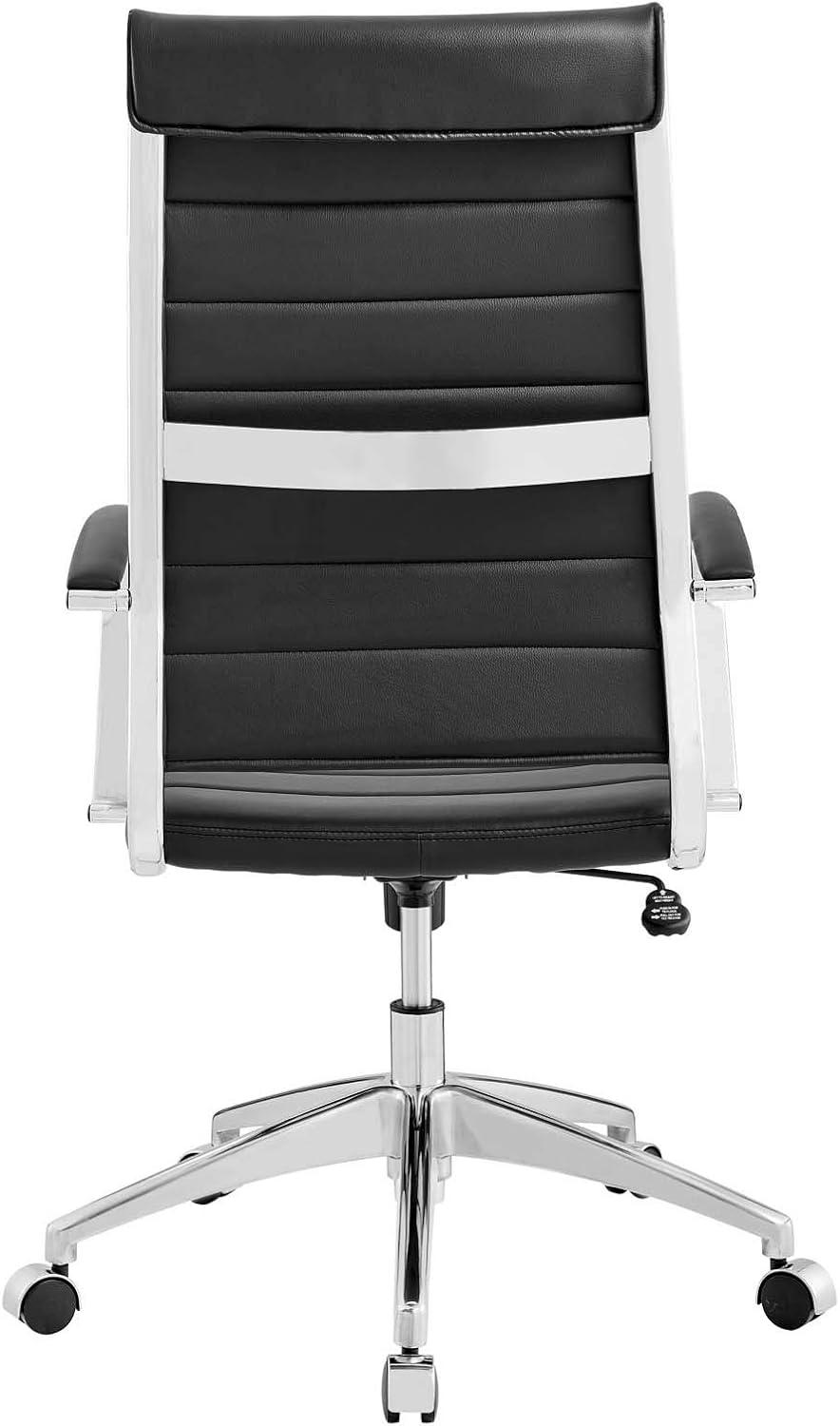 Terracotta High-Back Executive Swivel Chair with Vinyl Upholstery