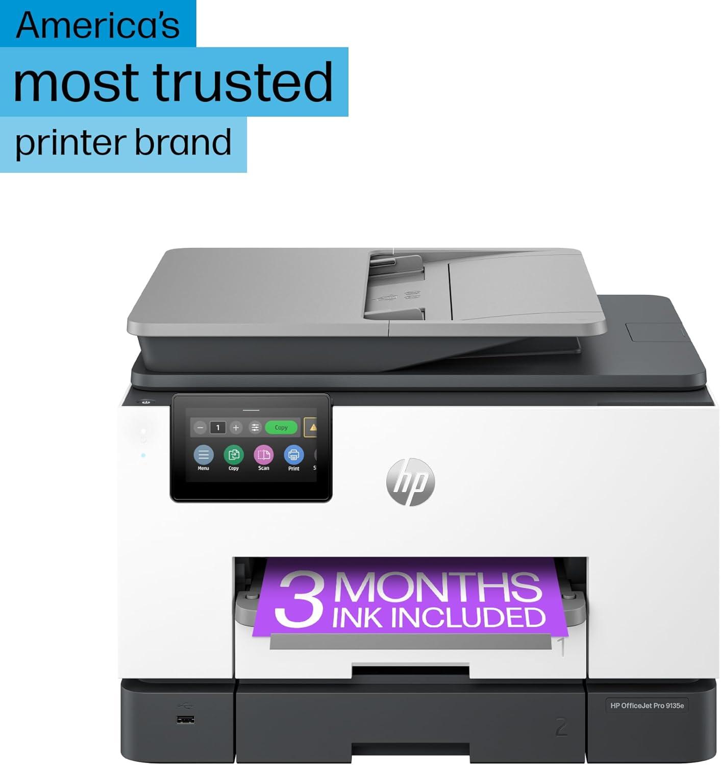 HP Inc. OfficeJet Pro 9135e Wireless All-in-One Printer with 3 Months of Instant Ink for free with HP Inc.+