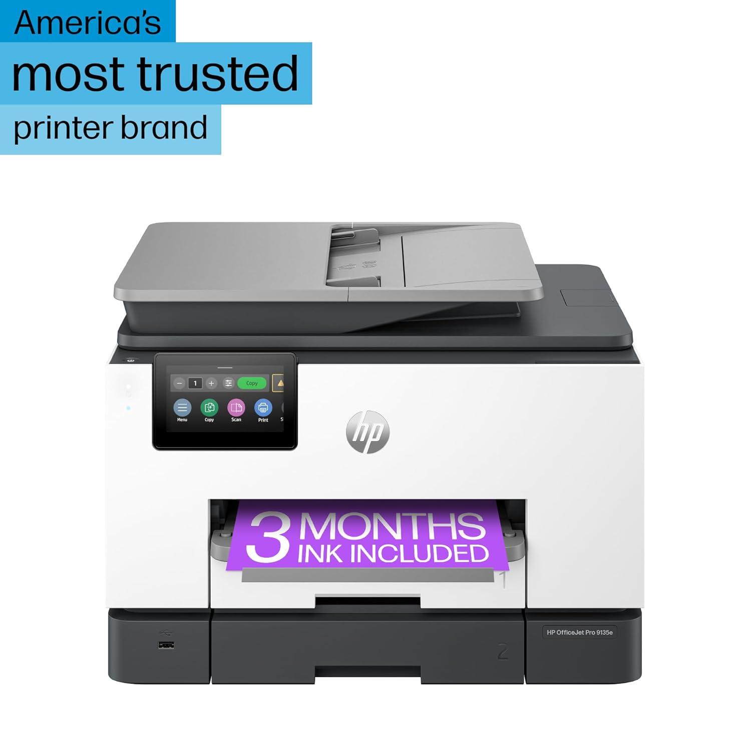 HP Inc. OfficeJet Pro 9135e Wireless All-in-One Printer with 3 Months of Instant Ink for free with HP Inc.+