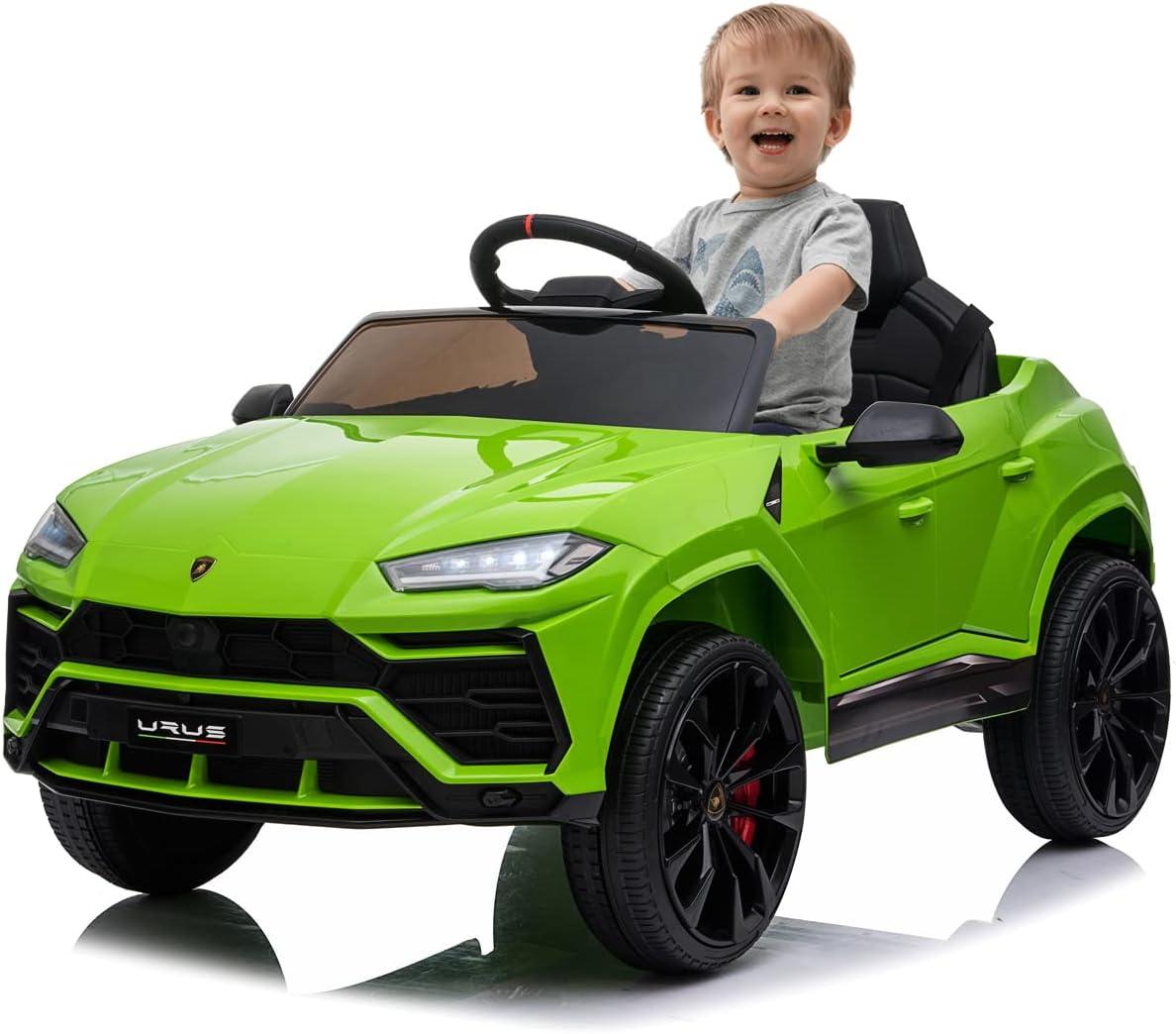 Green 12V Lamborghini Urus Kids Ride-On Car with Remote