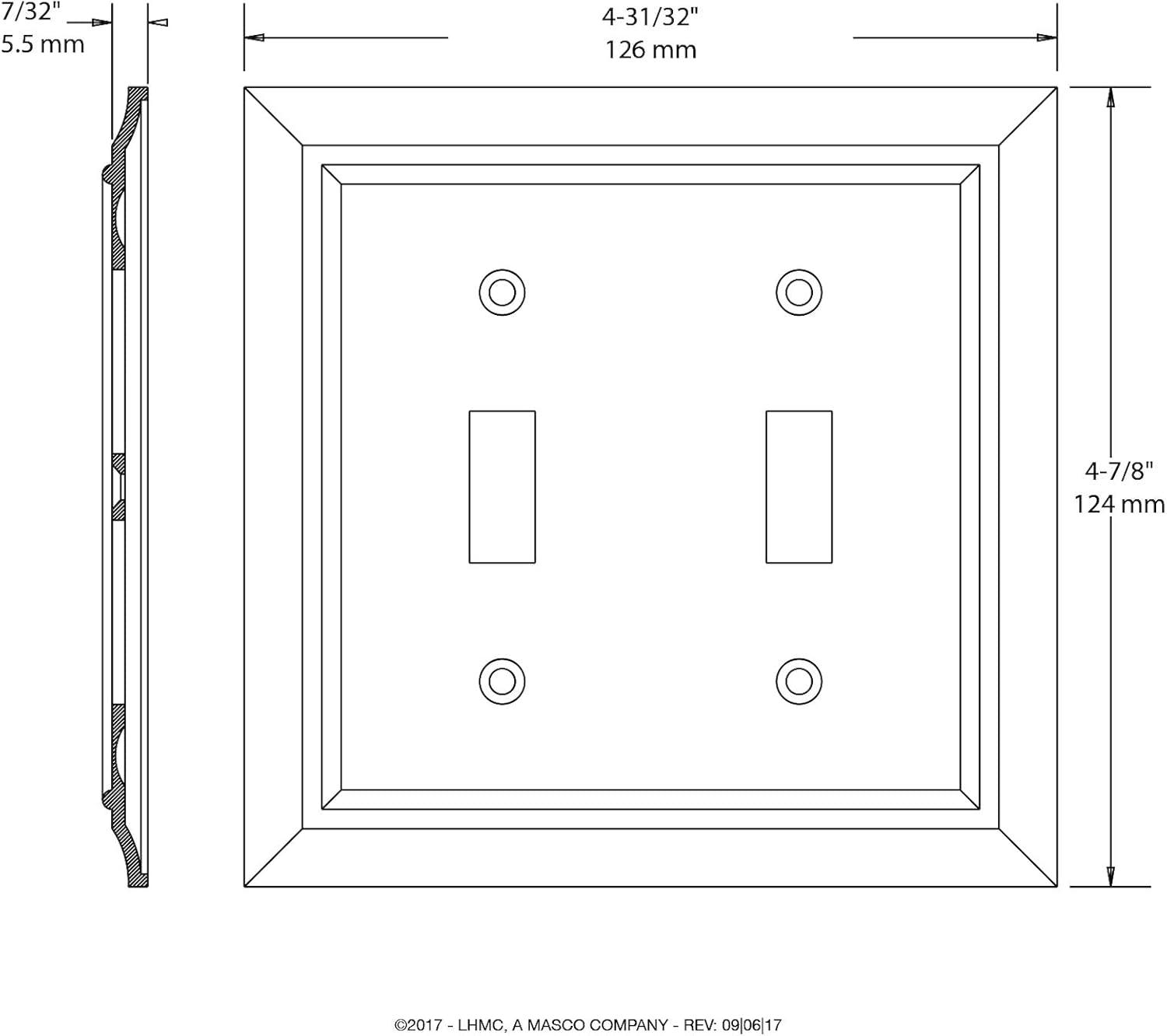 Architectural 2-Gang Toggle Light Switch Wall Plate