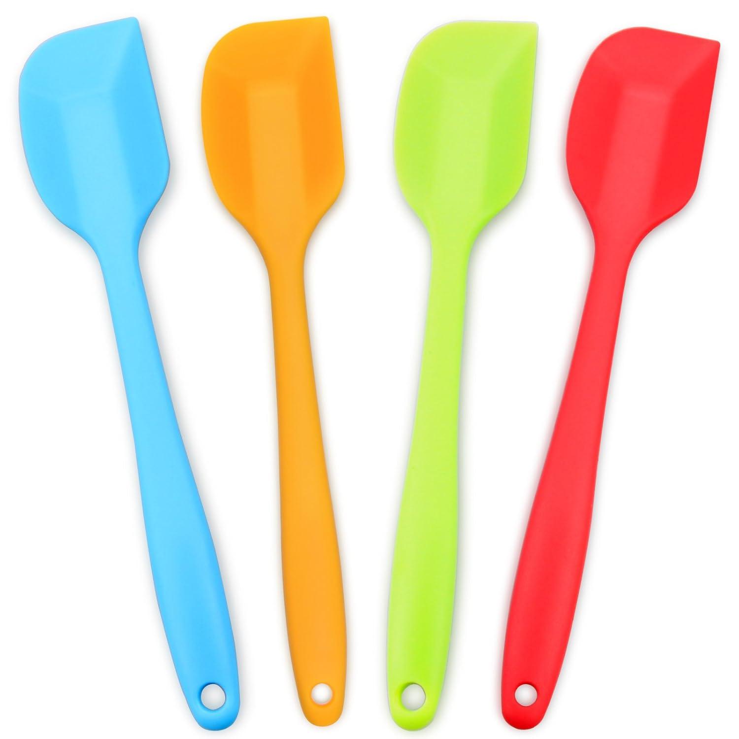 Multicolor Silicone 4-Piece Heat-Resistant Spatula Set