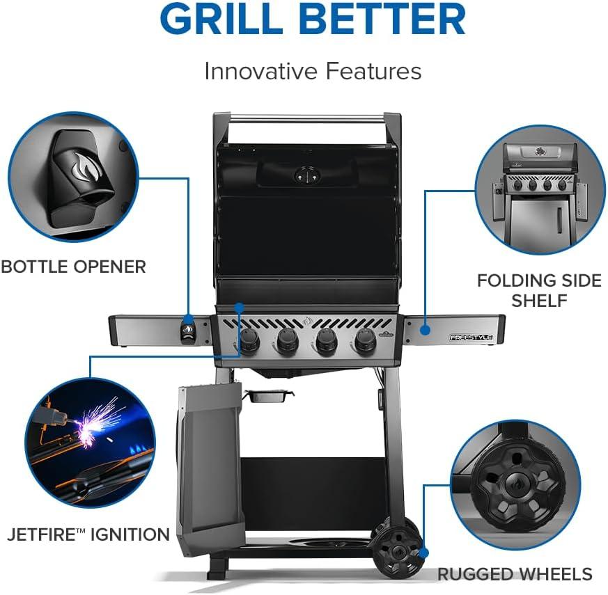 Napoleon Freestyle 425 Propane Gas Grill, Graphite Grey