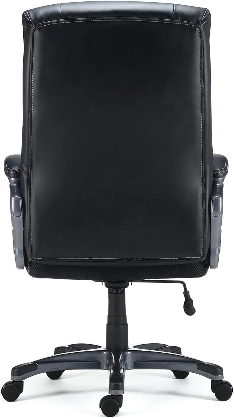 Black Bonded Leather Big & Tall Executive Office Chair