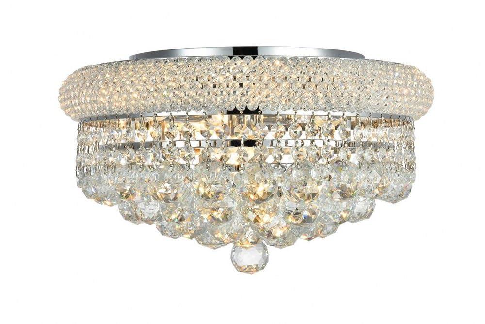 Elegant Lighting Primo 8 light Chrome Flush Mount Clear Royal Cut Crystal