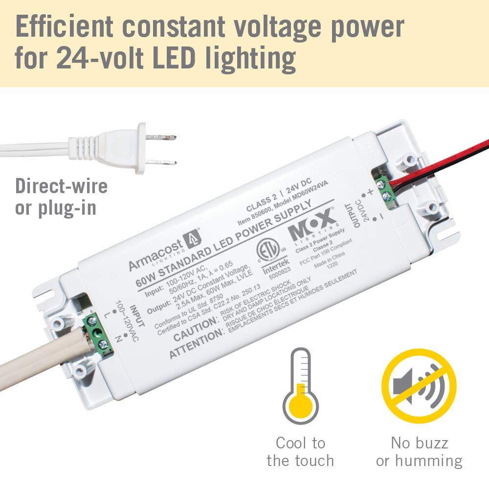 Armacost Lighting 850600 Standard LED Driver 24V DC, Electronic Transformer