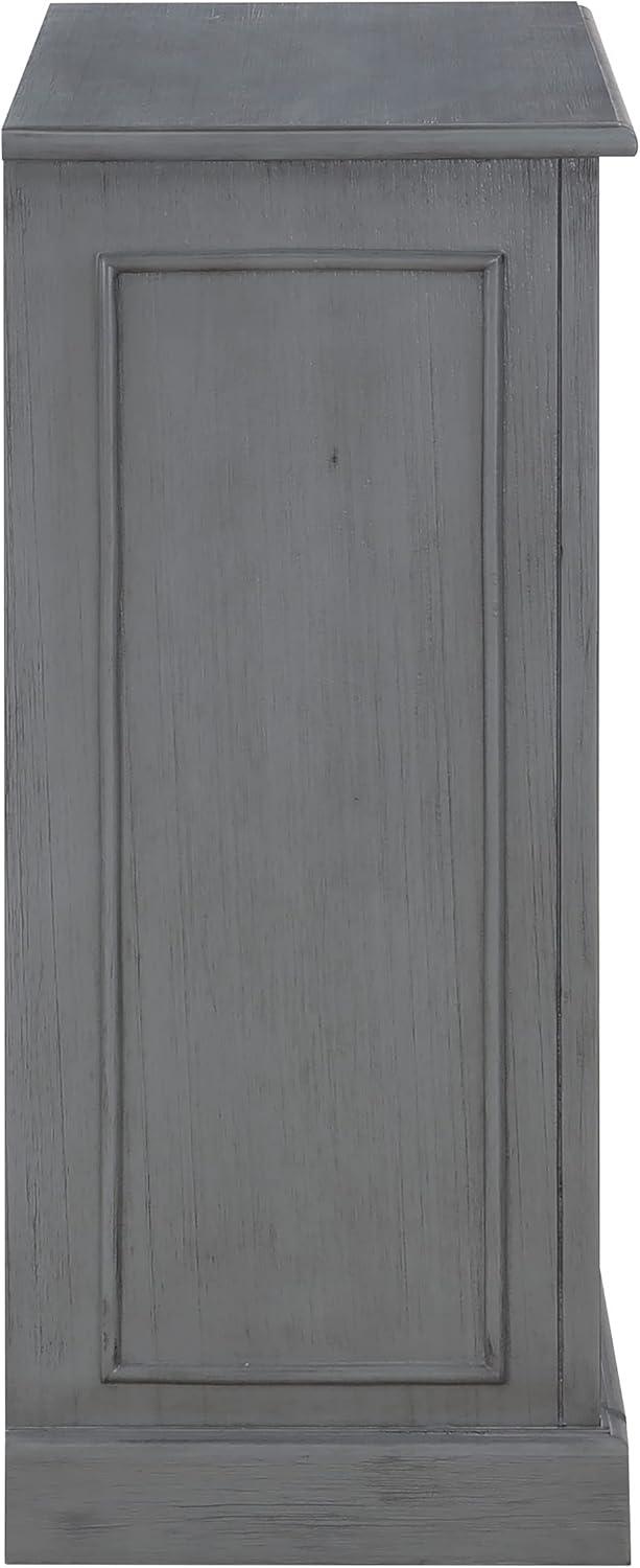 Country Meadows 2-Shelf Engineered Wood Bookcase in Plantation Gray