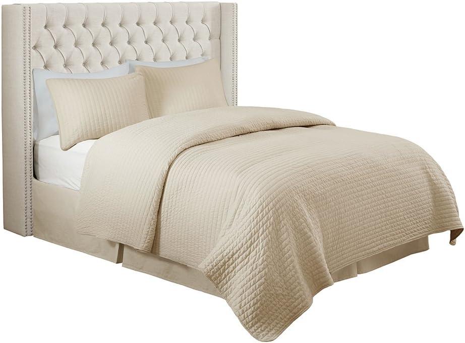 Amelia Upholstery Headboard Cream Queen