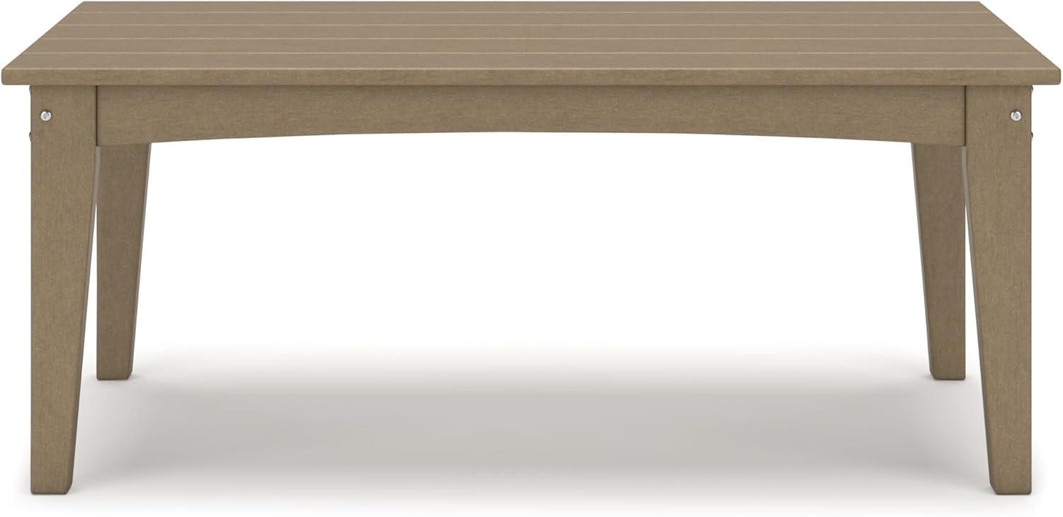 Signature Design by Ashley Hyland wave Outdoor Coffee Table, Driftwood Brown