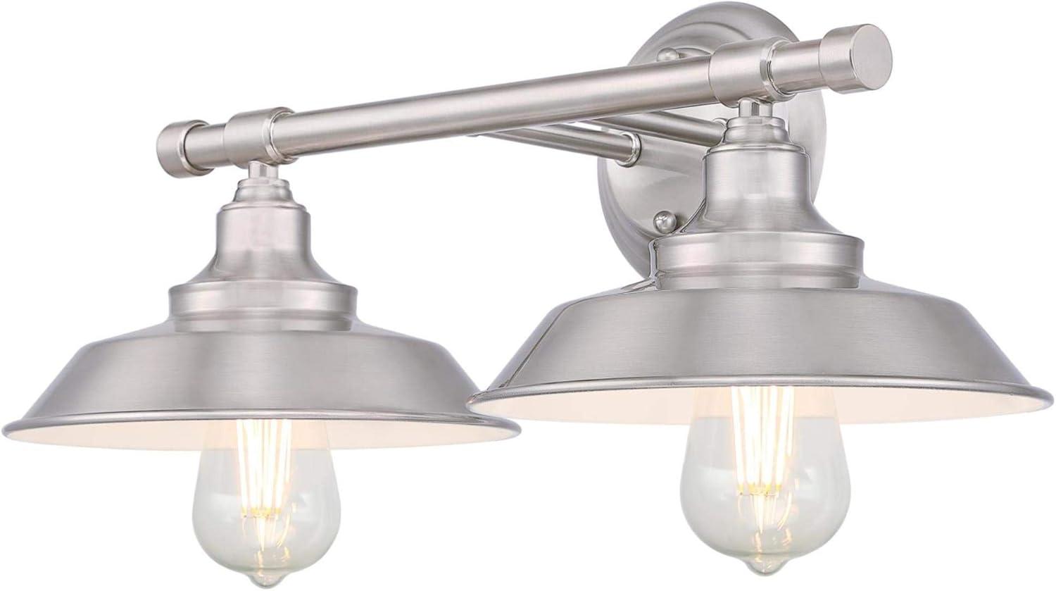 Westinghouse Lighting  Iron Hill Two-Light Indoor Wall Fixture 2-Light - Brushed Nickel