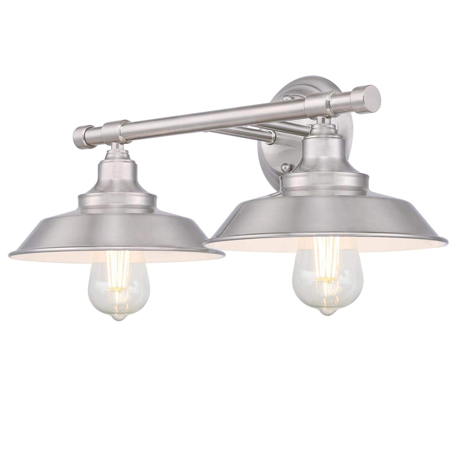 Westinghouse Lighting  Iron Hill Two-Light Indoor Wall Fixture 2-Light - Brushed Nickel