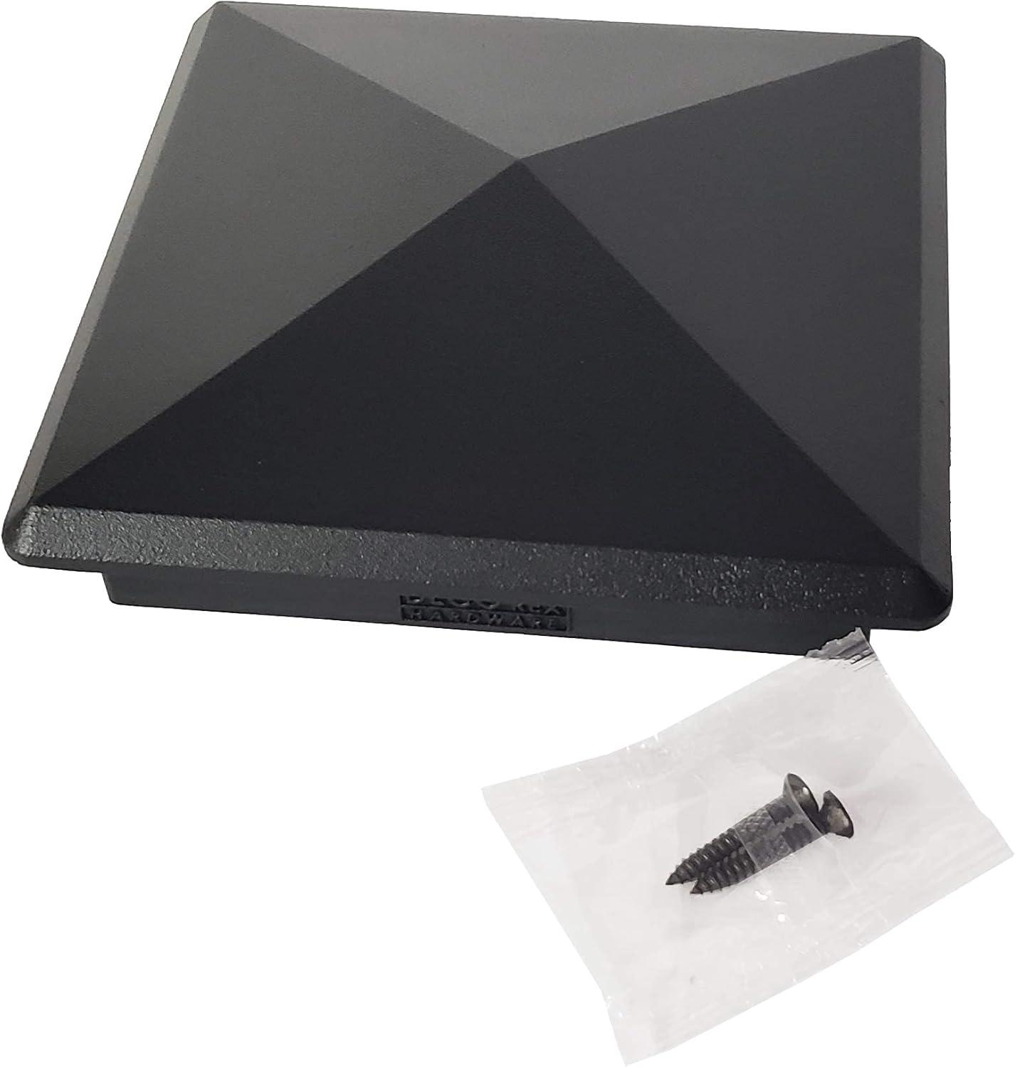 Black Heavy Duty Aluminum Pyramid Post Cap for 4.5" x 4.5" Wood Posts