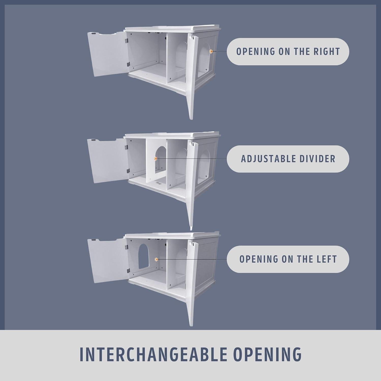 TRIXIE XL Furniture Style Litter Box Enclosure and Pet Home, Hidden Cat Litter Box