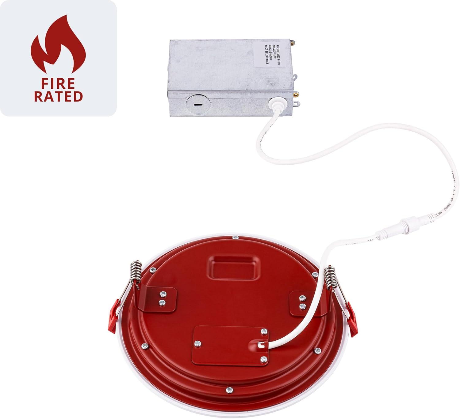 White 4in Fire Rated LED Recessed Lighting Kit