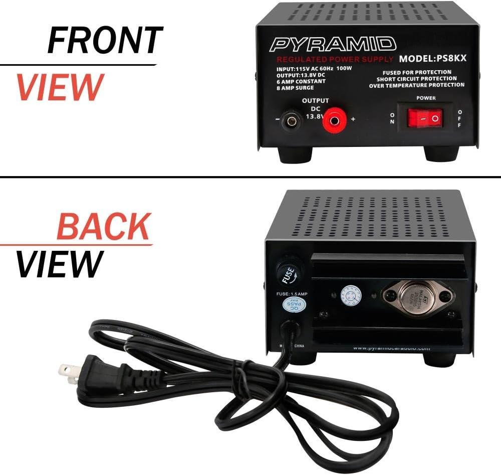 Pyle 6 Amp Hobbyist Bench Power Supply - 12V DC, Regulated, Linear Design