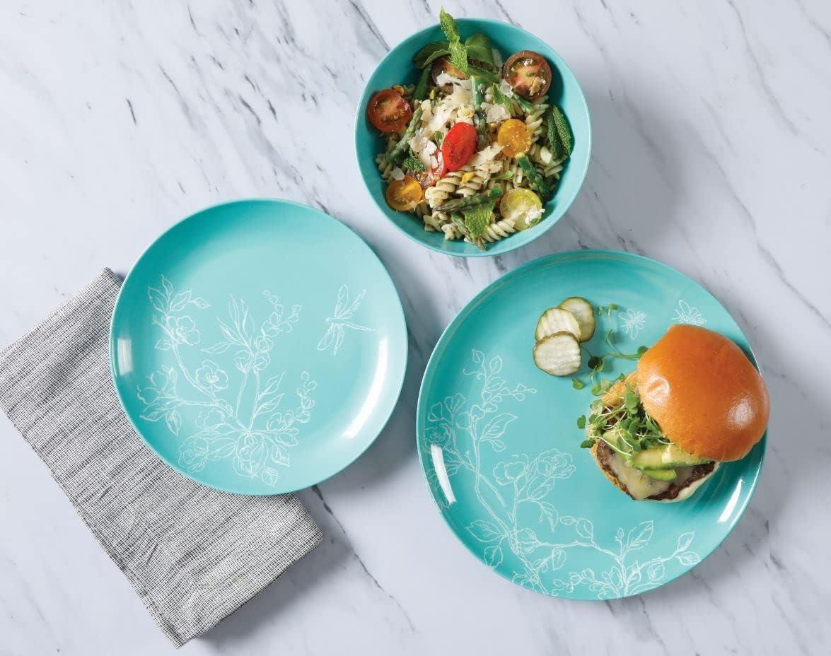 Martha Stewart Martha 12 Piece Melamine Dinnerware Set, Service for 4