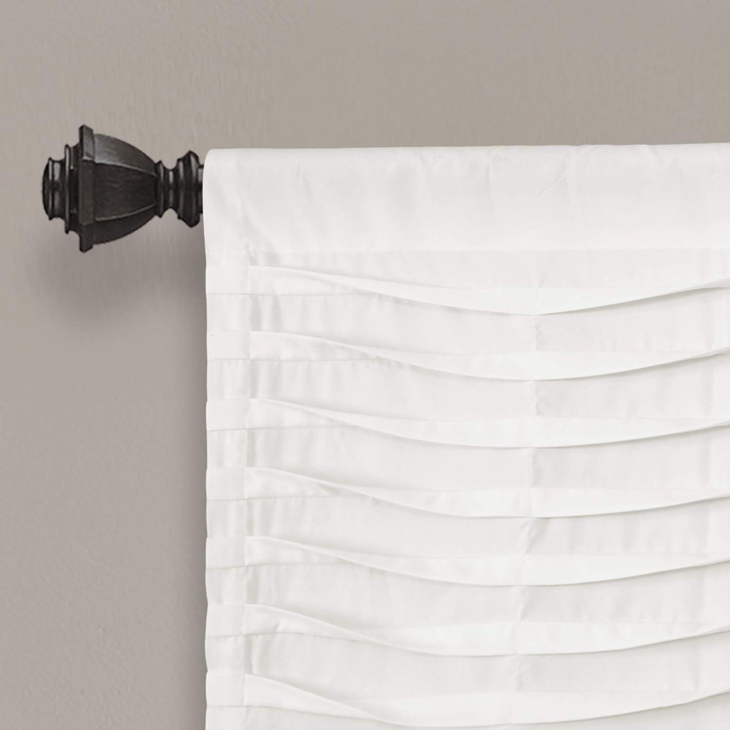 Lush Decor Tailored 52'' W Window Valance Blue,Cream,Dark Gray,Light Gray,White