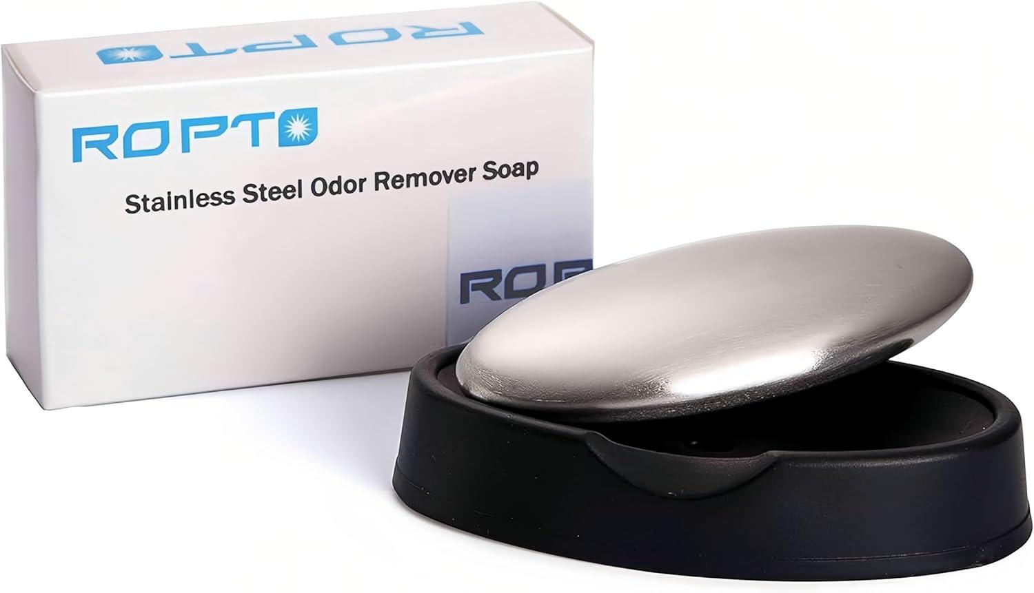 Stainless Steel Odor Eliminating Soap Bar with Dish