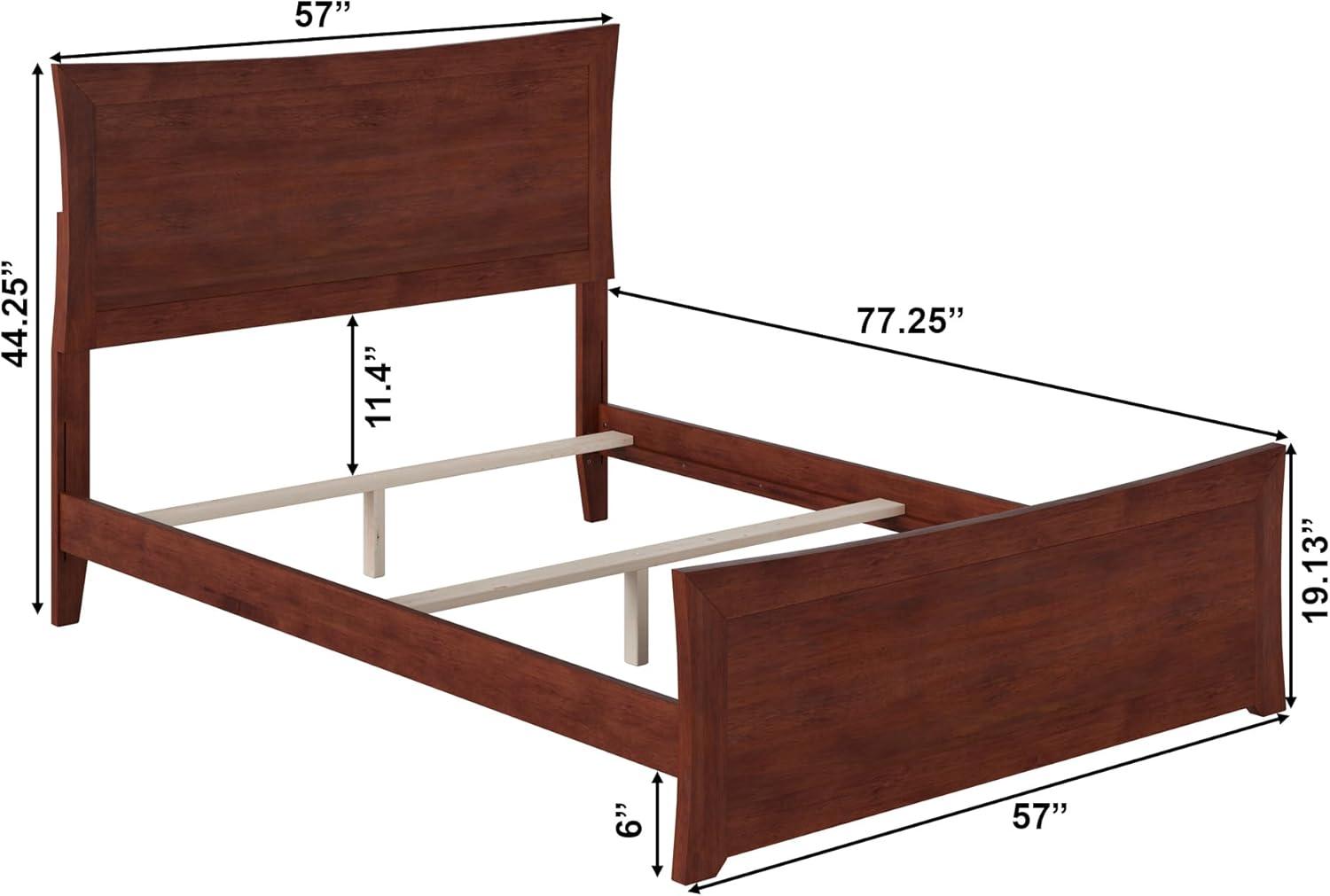 AFI Furnishings Metro Low Profile Solid Wood Platform Bed with Matching Footboard