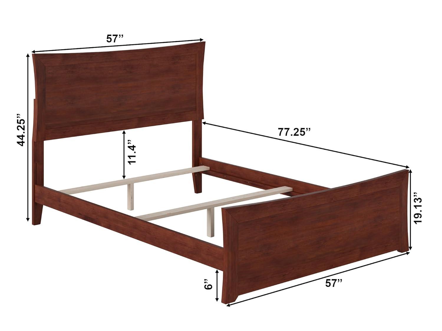 AFI Furnishings Metro Low Profile Solid Wood Platform Bed with Matching Footboard