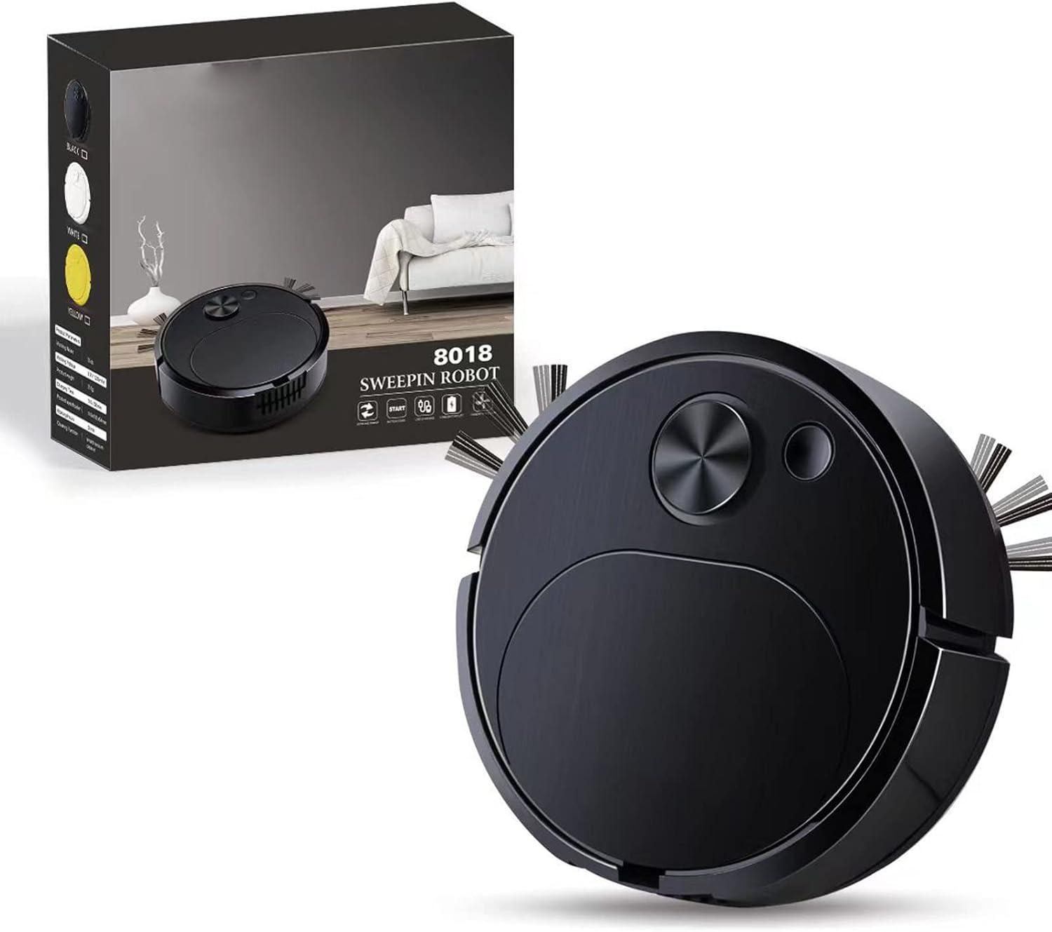 LACKUST 3-in-1 Smart Robot Vacuum Cleaner,Sweeping Robot Mop Suction Intelligent Three-in-one Cleaning Machine Lazy Vacuum Cleaner Home Appliances,Black