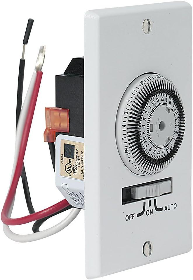 Intermatic IW700K Heavy-Duty Mechanical in-Wall Timer - 20 A Rating, 72 Trippers for 36 ON/Off Events - 3-Way Switch, Easy Installation, 3-Position Override