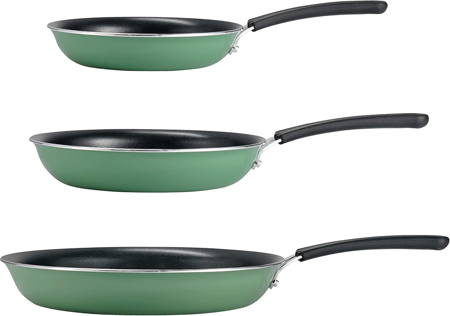 Sage Green Non-Stick Ceramic Coated Fry Pan Set