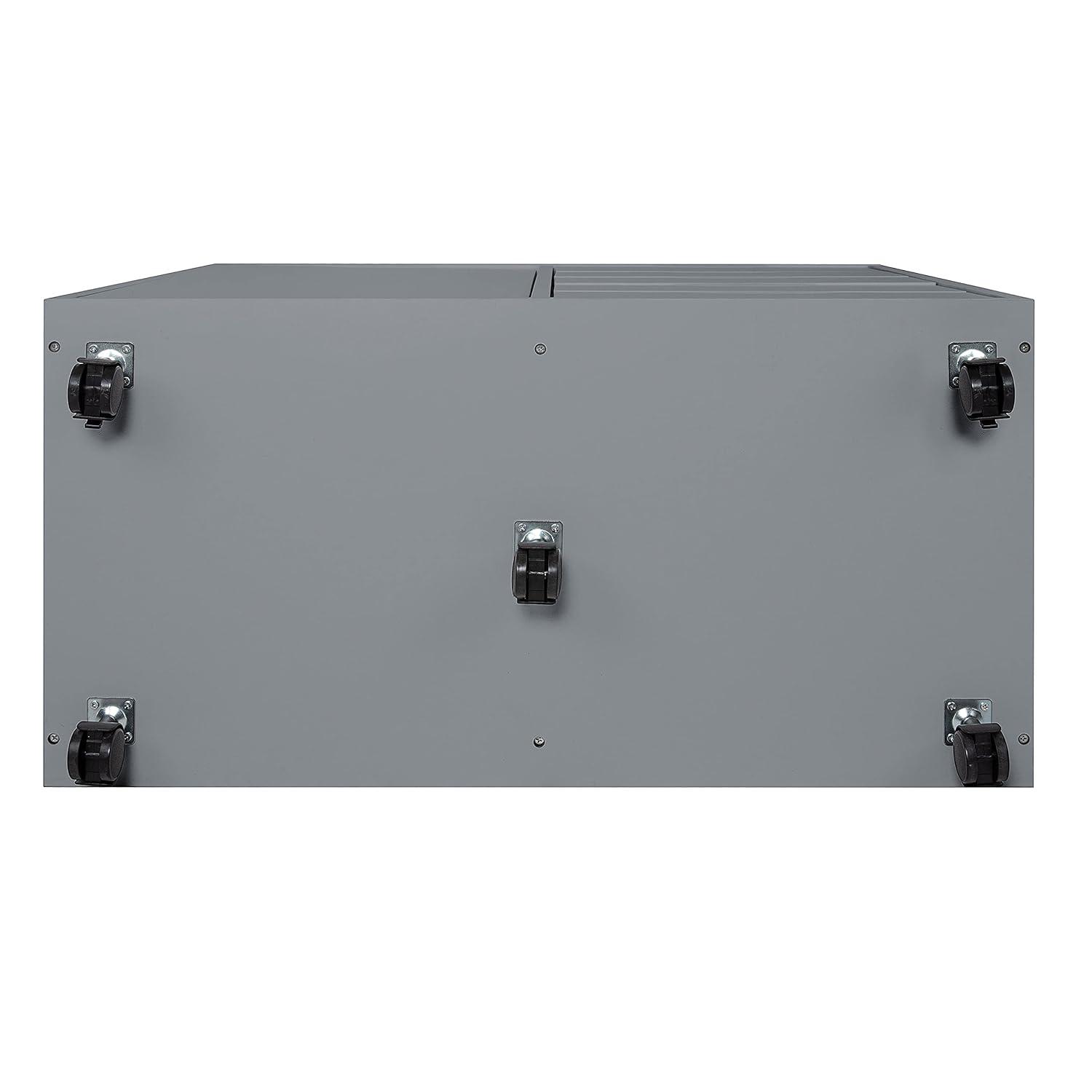 5 Drawer Dresser, Tall Dressers for Bedroom, Kids Dresser with Wheels, Storage Shelves with Drawers, Small Dresser for Closet, Makeup Dresser with 180 lbs Capacity - Grey