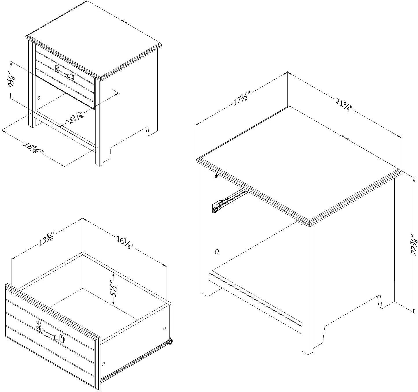 Cubby 1 Drawer Nightstand