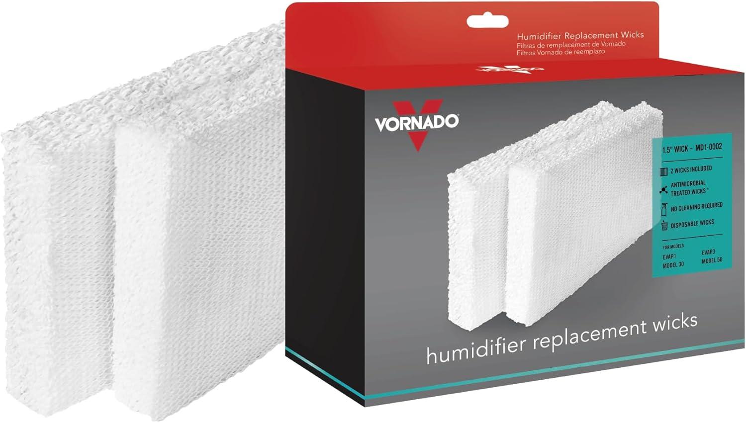 Vornado MD1-0002 Replacement Humidifier Wick Filters, 2-pk