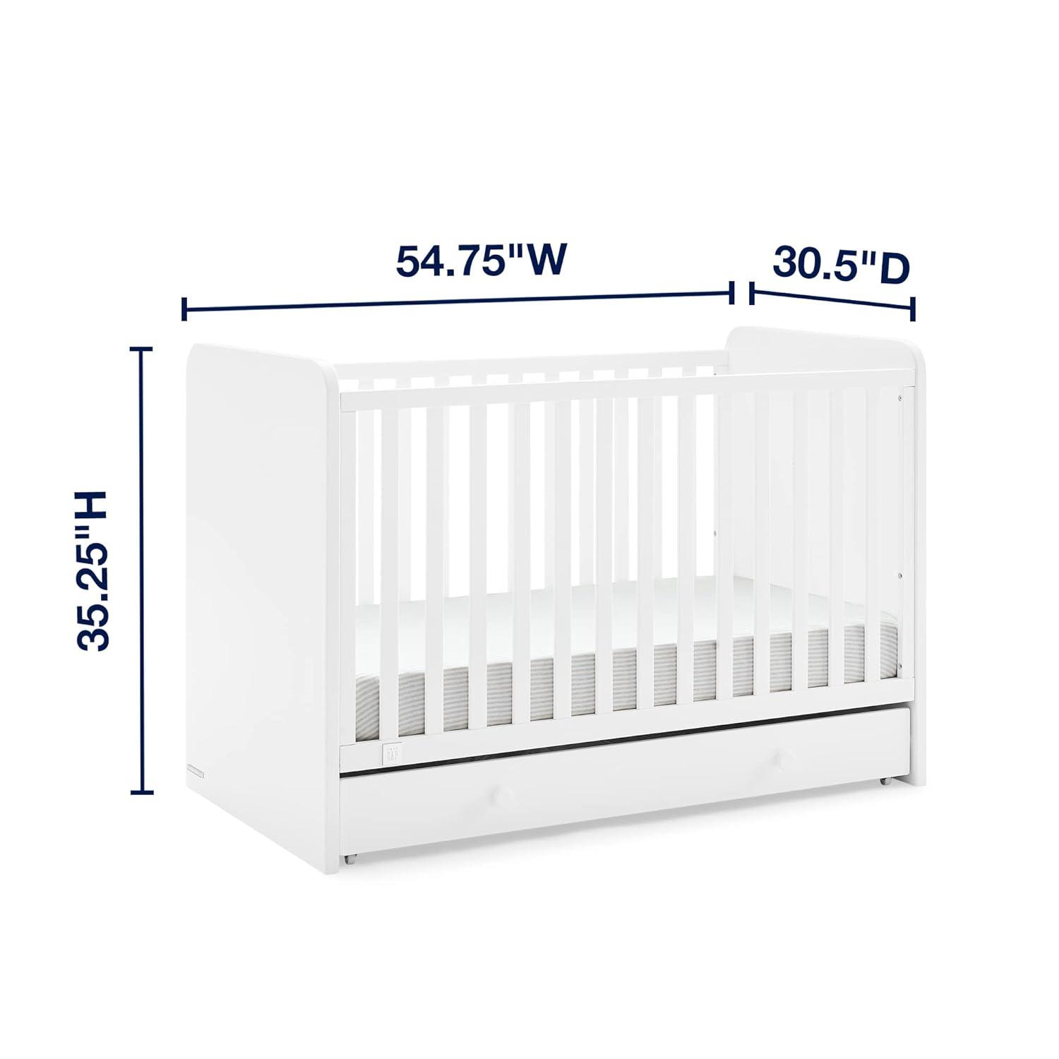 BabyGap by Delta Children Graham 4-in-1 Convertible Crib with Storage Drawer - Greenguard Gold Certified